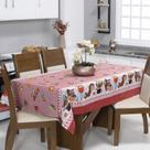 Toalha De Mesa Estampada Oxford Retangular 6 Lugares 2,20 X 1,40