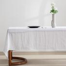 Toalha de mesa EVERLY 100% Pure Linen 152x366cm para jantar branca