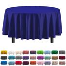 Toalha de mesa Exquisite Premium Plastic 213 cm redonda azul marinho x6