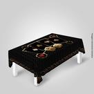 Toalha de Mesa Felpuda Cassino Preto Poker Truco 6 lugares