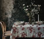 Toalha de Mesa Firenze Floral Vermelha Toalha de Mesa Firenze Floral Vermelha
