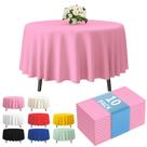 Toalha de Mesa Fixwal 10 Unidades 213cm Redonda Descartável Rosa