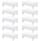 Toalha de mesa Fixwal de poliéster branco para mesa retangular 70x120cm