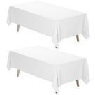 Toalha de mesa Fixwal, tecido de poliéster branco 180x300cm, pacote com 2