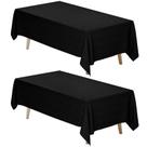 Toalha de mesa Fixwal, tecido preto de poliéster 70x120cm, pacote com 2
