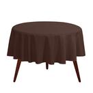 Toalha de mesa Gee Di Moda redonda de 108 polegadas de chocolate para 122-183 cm