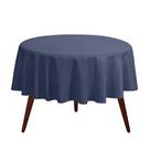 Toalha de mesa Gee Di Moda redonda de 108 polegadas de poliéster azul marinho