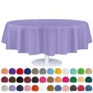 Toalha de mesa Grandipity Lavender descartável de plástico 213 cm redonda