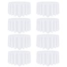 Toalha de mesa Heneger branca redonda 120 cm resistente a manchas (pacote com 8)
