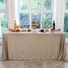 Toalha de mesa HMQIANG Champagne Sequin 229x335cm para decoração de festa