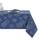 Toalha de Mesa HomeJoy 132 x 178 cm Floco de Neve Metálico Azul-Marinho