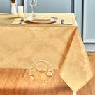 Toalha de mesa HomeJoy 152 x 366 cm impermeável e resistente a manchas dourada