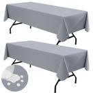 Toalha de Mesa homing 2 Unidades Vinil Impermeável Cinza 152x259cm