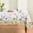 Toalha de mesa Horaldaily Spring Floral 152x264cm Poliéster