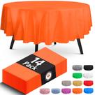 Toalha de mesa HSGUS Premium Redonda de Plástico Laranja 213x213cm
