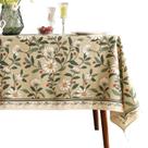 Toalha de mesa ISAENNE 140x140 cm, mistura de linho floral