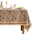 Toalha de mesa ISAENNE Designer Boho Floral Linen 170x170cm