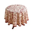 Toalha de mesa ISAENNE Designer de linho francês vermelha floral 170 cm