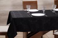 Toalha de Mesa Jacard Luxo 6 Lugares 2,00mt x 1,40mt Preto