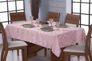Toalha de Mesa Jacquard 6 Lugares Varias Cores Luxo ROSÊ