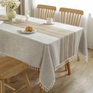 Toalha de mesa JIALE retangular de algodão e linho impermeável 140x220cm Toalha de mesa JIALE retangular de algodão e linho impermeável 140x220cm