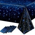 Toalha de mesa Joyberg Space Plastic Galaxy 137x274cm, pacote com 4