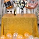 Toalha de mesa JYFLZQ Gold Sequin 90x132cm retangular