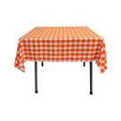 Toalha de Mesa LA Linen 132x132 cm Xadrez Vichy Laranja