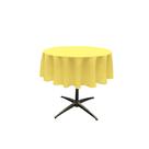 Toalha de mesa LA Linen Poliéster Poplin 130cm redonda amarela