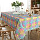 Toalha de mesa LUSHVIDA Retângulo quadriculado de Páscoa 150x210cm