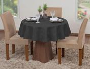 Toalha De Mesa Luxo Redonda Sala Jantar Jacquard 4 Lugares