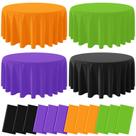 Toalha de mesa MASHAN de plástico de Halloween redonda de 84 polegadas, 12 unidades Toalha de mesa MASHAN de plástico de Halloween redonda de 84 polegadas, 12 unidades