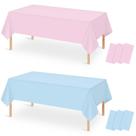 Toalha de mesa MASHAN Gender Reveal, plástico descartável, pacote com 6