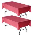 Toalha de mesa Nasitos Christmas, pacote com 2, 152x259cm, vinil vermelho