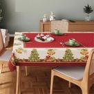 Toalha de Mesa Natal Árvore Limpa Fácil 4 Lugares Lepper