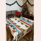 Toalha de Mesa Natal Retangular 12 lugares 145x415cm Algodão Poliester