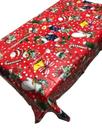 Toalha De Mesa Natal Retangular 8 Lugares 140x300cm Plástico Impermeável