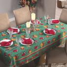 Toalha de Mesa Natalina para 8 Cadeiras Noel Verde Premium Toalha de Mesa Natalina para 8 Cadeiras Noel Verde Premium