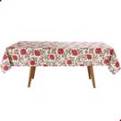 Toalha de Mesa Natalina Retangular 8 Lugares 1,60 x 2,40 Dohler Celebra Natal Vermelha Verde Brilho Toalha de Mesa Natalina Retangular 8 Lugares 1,60 x 2,40 Dohler Celebra Natal Vermelha Verde Brilho