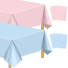 Toalha de mesa NatNarr Gender Reveal Plastic, pacote com 6, 137x274cm Toalha de mesa NatNarr Gender Reveal Plastic, pacote com 6, 137x274cm