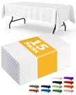Toalha de mesa Niuara White Plastic Retangular 54x108" (pacote com 15)