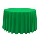 Toalha de mesa Obstal 108" redonda verde impermeável à prova de óleo