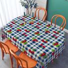 Toalha De Mesa Oxford 4 Lugares 1,40x 1,40m Decorativa Cozinha Estampa Xadrez Azul