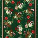 Toalha de Mesa Oxford Festiva Natalina Natal Papai Noel para 4 e 6 Lugares