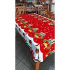 Toalha de Mesa Oxford Festiva Natalina Natal Papai Noel para 4 e 6 Lugares