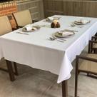 Toalha de mesa oxford lisa para 6 cadeiras