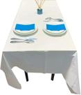 Toalha de mesa Papel branco Dozobeede descartável 54x108 em pacote com 6