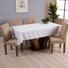 Toalha De Mesa Para 4 Lugares 1 Peça Tecido Oxford Basica Branco Toalha De Mesa Para 4 Lugares 1 Peça Tecido Oxford Basica Branco