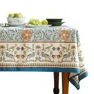 Toalha de mesa patrea 160x279 cm Linho francês Floral Vintage