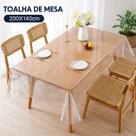 Toalha de Mesa Plástica Cristal Premium Transparente Impermeável 200x140cm